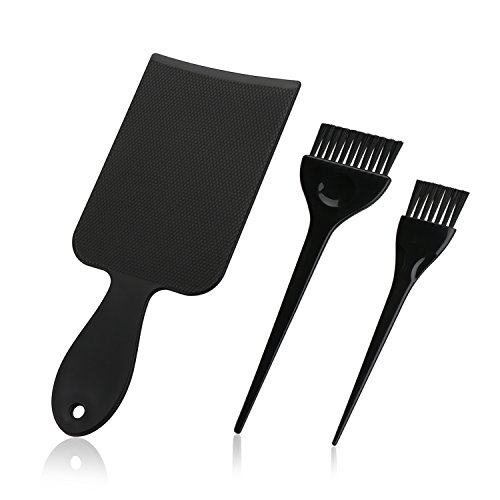 Segbeauty® Destacando la Paleta con 2 Tintes para Cabello Cepillo Tinte, Negro Tabla de Color de Pelo para Balayage Reflejos, Cepillo de Tintura Profesional Set de Peluquería