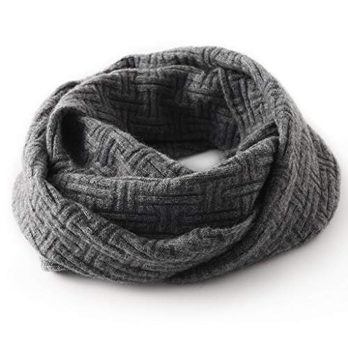 Shi xiang shop Bufanda de Punto Infinity para Unisex-Adulto, Bufanda de Cachemira de Moda de Invierno, Bufanda Gruesa y cálida Gris Gris