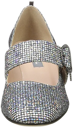 SJP by Sarah Jessica Parker Tartt, Mary Jane para Mujer, Plateado (Silver Scintillate), 36 EU