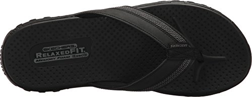 Skechers Reggae-cobano, Chanclas para Hombre, Negro (Black Blk), 41 EU