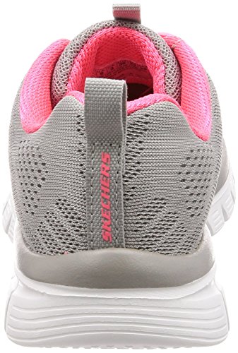 Skechers Women 12615 Low-Top Trainers, Grey (Gray Mesh/Coral Trim Gycl), 5 UK (38 EU)