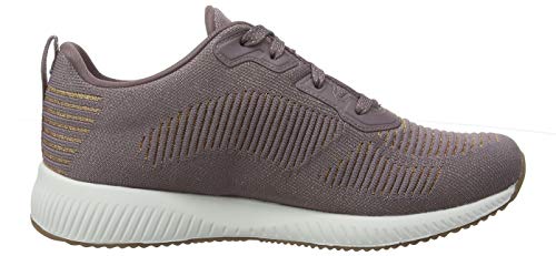 Skechers Women's Bobs Squad-Glam League Trainers, Purple (Mauve Engineered Knit/Rose Gold Trim Mve), 5 UK (38 EU)