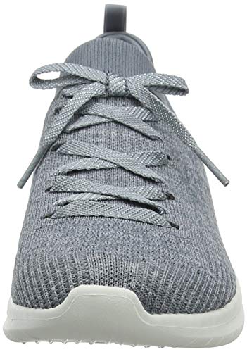 Skechers Women's ULTRA FLEX 2.0-FLASH ILLUSION Trainers, Grey (Gray Knit Mesh/White Trim Gry), 4 (37 EU)