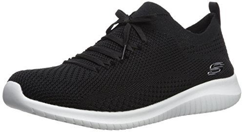 Skechers Women's Ultra Flex Statements Trainers, Black (Black/White BKW), 5 UK 38 EU