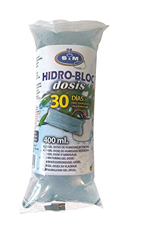 S&M 547010 547010 Pack de Dos Unidades Gel de riego HIDROBLOC para Plantas hasta 30 días sin regar, 2 x 400 ml, Transparente