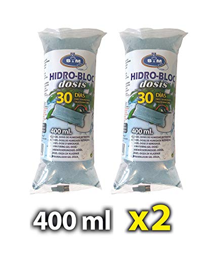 S&M 547010 547010 Pack de Dos Unidades Gel de riego HIDROBLOC para Plantas hasta 30 días sin regar, 2 x 400 ml, Transparente