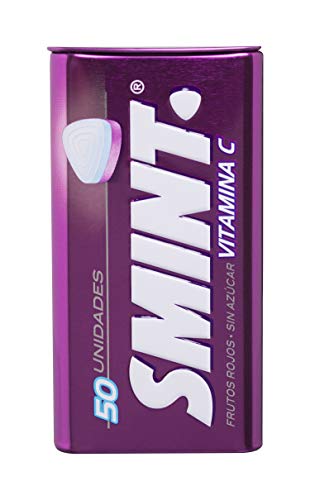 Smint Tin Frutos Rojos, Caramelo Comprimido Sin Azúcar - 2 unidades de 35 gr. (Total 70 gr.)