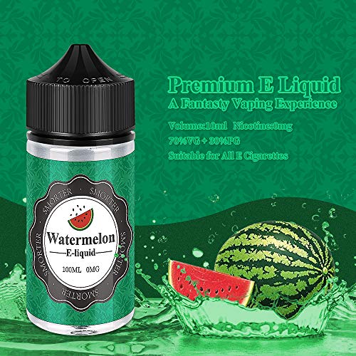 Smorter 100mlx4 Vape Liquid Premium Ecig Vape Juice E Juice Juicy Flavors 70/30 Eliquid Watermelon Blueberry Ice Mint Grosella negra para cigarrillo electrónico Vape Pen Mod Starter Kit Sin nicotina