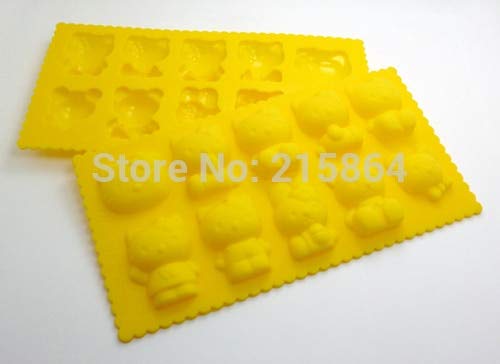 Soap Making Moulds - 10 Holes Cute Yellow Cartoon Cat Cubs Shape Silicone Mold Diy Chocolate Jelly Pudding Soap Mould - Mould Making Package Soap Silicone Moulds