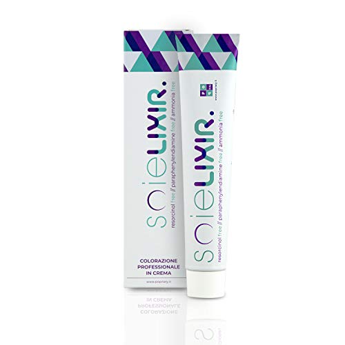 Soielixir Tinte Permanente para Cabello en crema SIN Resorcinol, parafenilendiamina y amoniaco - 93 colores - 100 ml - 11/1 Rubio Platino Perla