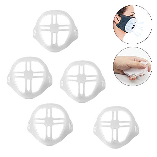 Soporte Para Mascarilla 3d, Marco De Soporte Interno Para Mascarilla, Facial De Silicona Lavable Reutilizable (5 Paquetes) (5 packs)