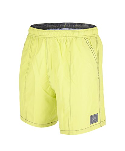 Speedo Trim Leisure - Bañador para Hombre (40,6 cm), Hombre, Color Verde - Wild Lime/Hedgerow, tamaño Mediano