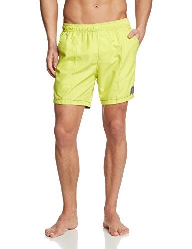 Speedo Trim Leisure - Bañador para Hombre (40,6 cm), Hombre, Color Verde - Wild Lime/Hedgerow, tamaño Mediano