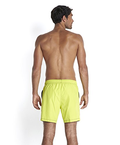 Speedo Trim Leisure - Bañador para Hombre (40,6 cm), Hombre, Color Verde - Wild Lime/Hedgerow, tamaño Mediano