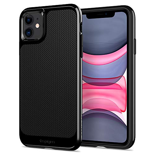 Spigen Funda Neo Hybrid Compatible con Apple iPhone 11 (6.1") 2019, Diseño de Doble Capa y Moderno - Negro Brillante