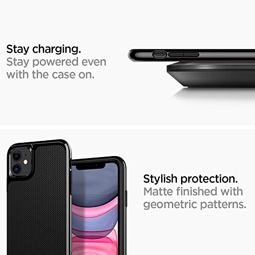 Spigen Funda Neo Hybrid Compatible con Apple iPhone 11 (6.1") 2019, Diseño de Doble Capa y Moderno - Negro Brillante