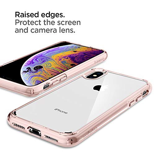 Spigen Ultra Hybrid Funda iPhone XS MAX (6.5") con Tecnología de cojín de Aire y protección híbrida de la Gota para iPhone XS MAX 6.5" (2018) - Rose Crystal