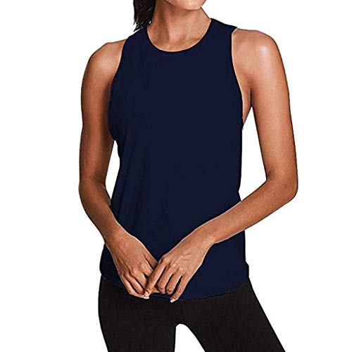 Sulifor Mujeres Activewear Sexy,Ropa de Yoga para Mujer,Chaleco de Entrenamiento de Espalda Abierta,Deportes Gym Tank Tops,Chaleco de Verano Diaria