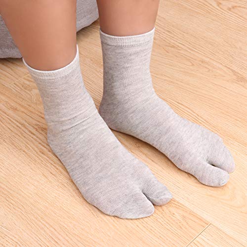 SUPVOX 3 Pares Calcetines Japoneses de Algodón para Hombres Mujeres (Blanco Gris y Negro)