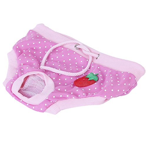 Switty Breve Mujer Perro Mascota higiénico Sanitario de Las Bragas pañal para Perros pequeños (de Color Rosa con Puntos Blancos, S)