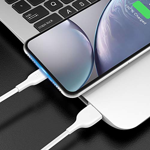 Syncwire Cargador iPhone 1M Cable Lightning iPhone - [Apple MFi Certificado] - Cargador Cable Lightning Apple Compatible con iPhone XS MAX XR X 8 Plus 7 Plus 6S 6 Plus 5 5S 5C SE iPad-Blanco