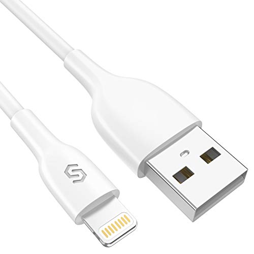 Syncwire Cargador iPhone 1M Cable Lightning iPhone - [Apple MFi Certificado] - Cargador Cable Lightning Apple Compatible con iPhone XS MAX XR X 8 Plus 7 Plus 6S 6 Plus 5 5S 5C SE iPad-Blanco