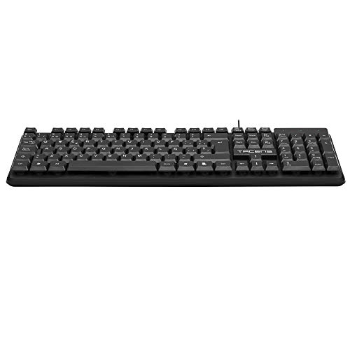 Tacens Anima AK0 - Teclado profesional (membrana, pulsación optimizada, diseño ecológico, USB 2.0, Mac/Linux/Windows