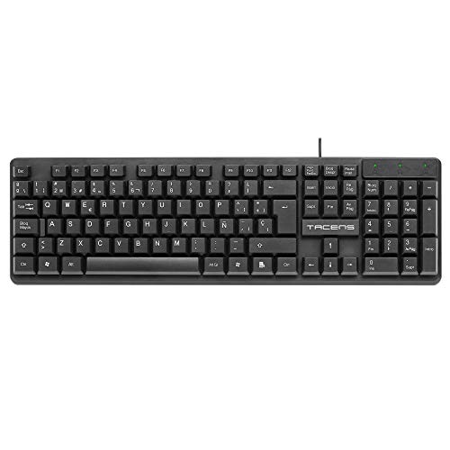 Tacens Anima AK0 - Teclado profesional (membrana, pulsación optimizada, diseño ecológico, USB 2.0, Mac/Linux/Windows