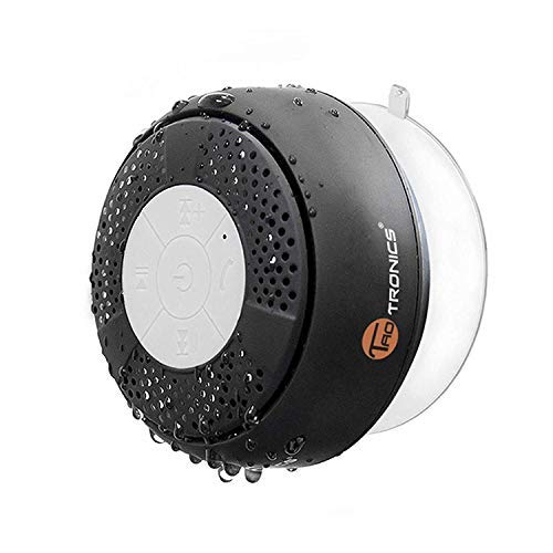 TaoTronics Altavoz Bluetooth Ducha Impermeable Inalámbrico con Ventosa, A2DP Estéreo, IPX4, hasta 6 Horas de Reproducción para Playa, Ducha, Viaje y más