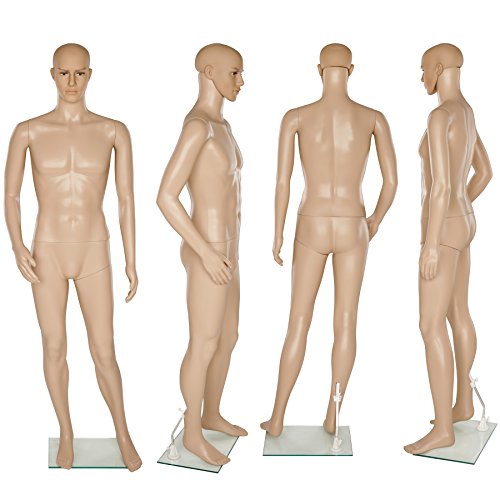 TecTake Maniquí Figura de maniquí | Giratorio y móvil | Pata de Apoyo de Cristal con Base - Varios Modelos (Hombre | no. 402662)