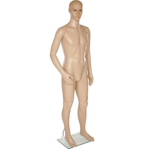 TecTake Maniquí Figura de maniquí | Giratorio y móvil | Pata de Apoyo de Cristal con Base - Varios Modelos (Hombre | no. 402662)