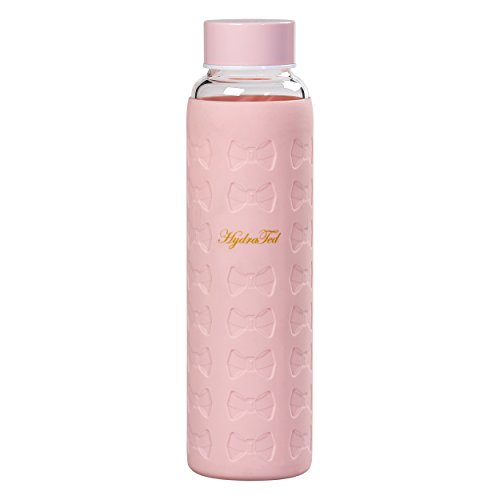 Ted Baker Mujer ted971 Botella de Agua de Vidrio con Funda de Silicona, Rosa, Medium