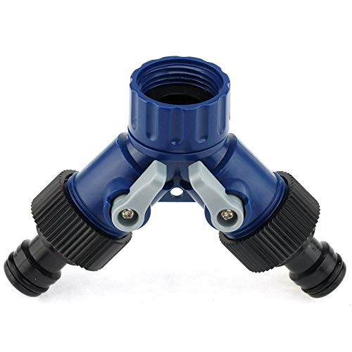 TGBN Plastic Garden Water Sprinkler Water Tap Splitter Y Shape Outlets Water Calibre Quick Connector Sprinkler, Azul