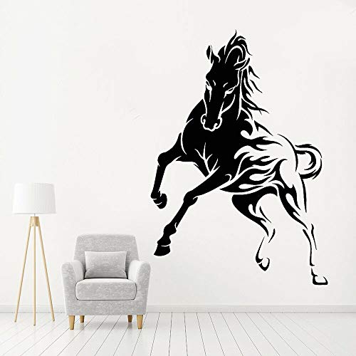 Tianpengyuanshuai Hermoso Caballo Etiqueta de la Pared decoración de la Ventana de la Oficina Caballo Pura Sangre Vinilo Pared calcomanía Escuela decoración del aula-76x52cm