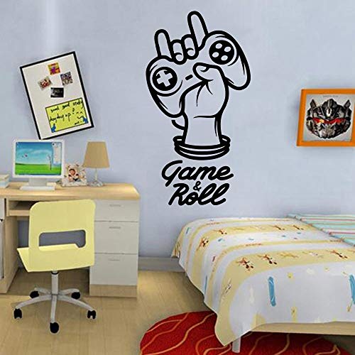 Tianpengyuanshuai Jugador Frase Pared calcomanía Controlador de Juego Elige tu Arma Videojuego Pared calcomanía Vinilo niños Dormitorio decoración Papel tapiz-77x42cm