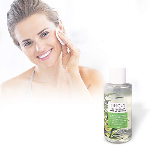 Timely - Desmaquillante micelar 2 en 1 con extractos de aloe, árnica montana y manzanilla, 150 ml