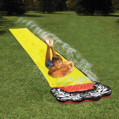 Tobogán Acuático Inflable 20 Pies Piscina De Doble Corredor Parque De Verano para Niños Jugar En El Patio Diversión Al Aire Libre Salpicaduras Slip N Slide Wave Rider,B