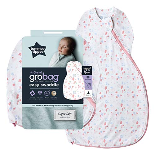 Tommee Tippee The Original Grobag, recién Nacido fácil Swaddle, 0-3 m, Pretty Petals, 24 g, 491348