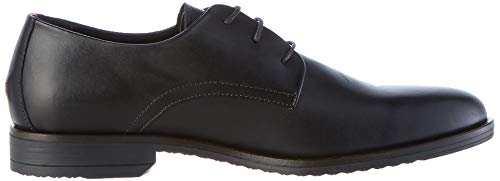 Tommy Hilfiger Core Leather Lace Up Shoe, Mocasines para Hombre, Negro (Black Bds), 41 EU