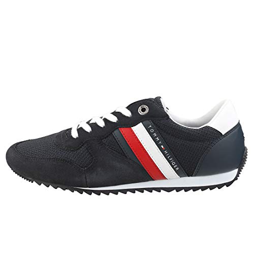 Tommy Hilfiger Essential Mesh Runner, Zapatillas para Hombre, Azul (Desert Sky Dw5), 43 EU