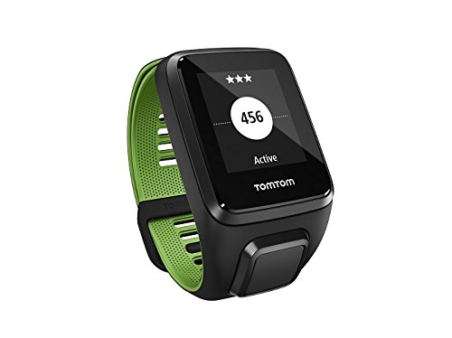 TomTom Runner 3 Cardio, Reloj cardio, Negro/Verde, L (Grande)