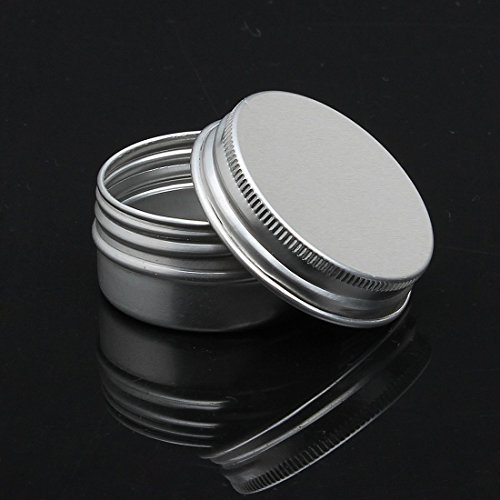 TOOGOO 20 x Bote de cosmeticos vacio Contenedor Tarro de aluminio de crema de labio Tapon de rosca 50ml