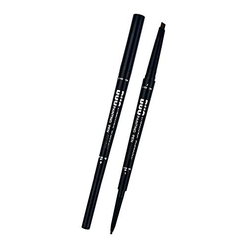 Toygogo 2pcs Lápiz de Cejas Impermeable Doble Cabezal Ultrafina Herramienta de Maquillaje Profesional para Maquilladores - Marrón rojizo