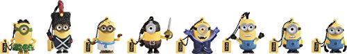 Tribe Los Minions Despicable Me Kevin - Memoria USB 2.0 de 16 GB Pendrive Flash Drive de Goma con Llavero, Color Amarillo