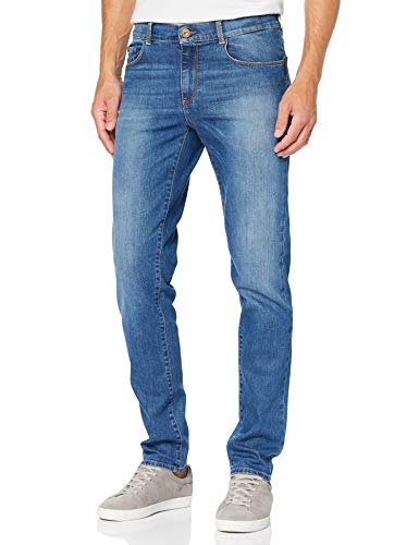 Trussardi Jeans 370 Close Denim Ice Authentic Vaqueros Straight, Azul (Blue U280), 42 (Talla del Fabricante: 31) para Hombre