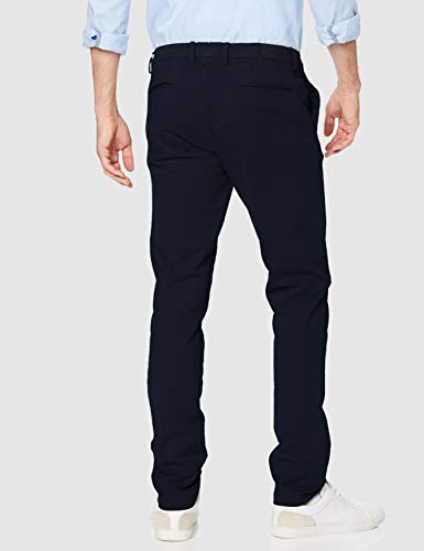 Trussardi Jeans Aviator Fit Peach Gabardine St Pantalones, Azul (Navy Blue U290), 40 (Talla del Fabricante: 44) para Hombre