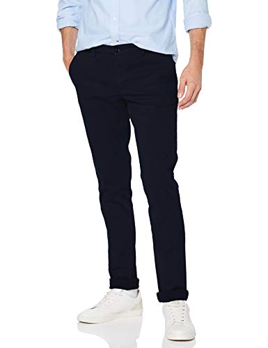 Trussardi Jeans Aviator Fit Peach Gabardine St Pantalones, Azul (Navy Blue U290), 40 (Talla del Fabricante: 44) para Hombre