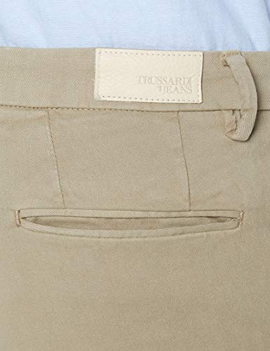 Trussardi Jeans Aviator Fit Peach Gabardine St Pantalones, Beige (Taupe B261), 40 (Talla del Fabricante: 44) para Hombre