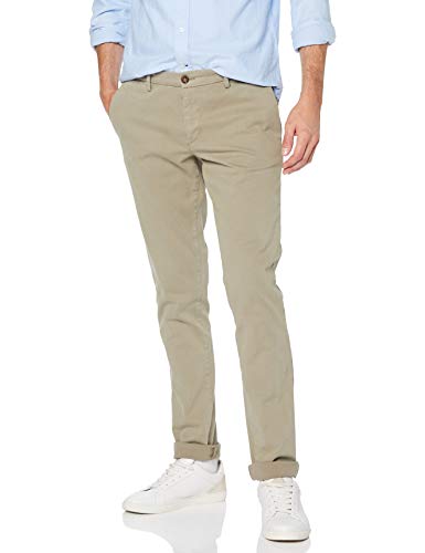 Trussardi Jeans Aviator Fit Peach Gabardine St Pantalones, Beige (Taupe B261), 40 (Talla del Fabricante: 44) para Hombre