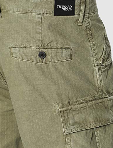 Trussardi Jeans Cargo Fit Short-Garment Dyed Pantalones, Verde (G262/Mimetic Green G262), 46 (Talla del Fabricante: 50) para Hombre